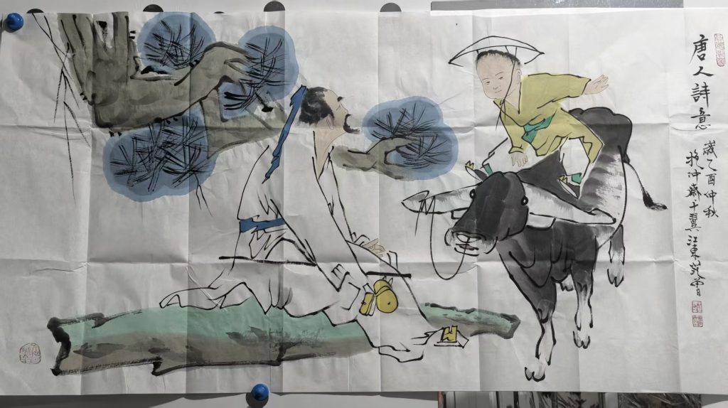 图片[1]-范曾《唐人诗意》-嘉城艺术交易平台