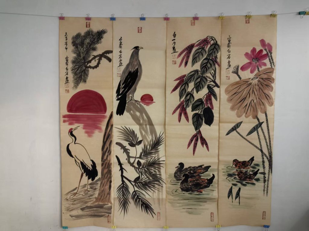 图片[3]-齐白石《多寿》十二条屏-嘉城艺术交易平台