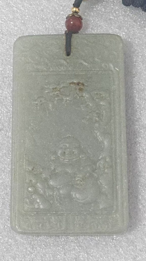 图片[1]-和田青玉《大肚笑佛玉牌》陆子冈-嘉城艺术交易平台