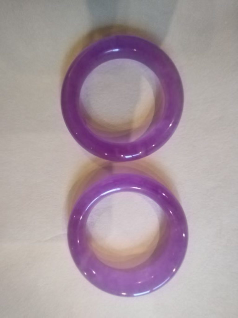 图片[1]-紫罗兰翡翠《手镯》一对-嘉城艺术交易平台