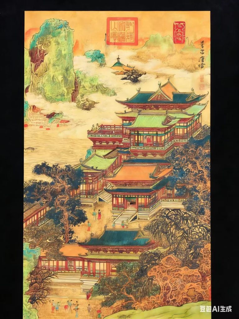 图片[1]-唐寅《蓬莱仙境》-嘉城艺术交易平台