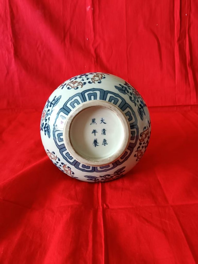 图片[2]-康熙年制《青花描金福寿纹长颈胆瓶》-嘉城艺术交易平台