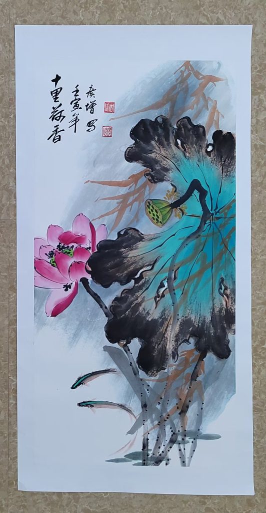 图片[1]-周广增《十里荷香》-嘉城艺术交易平台