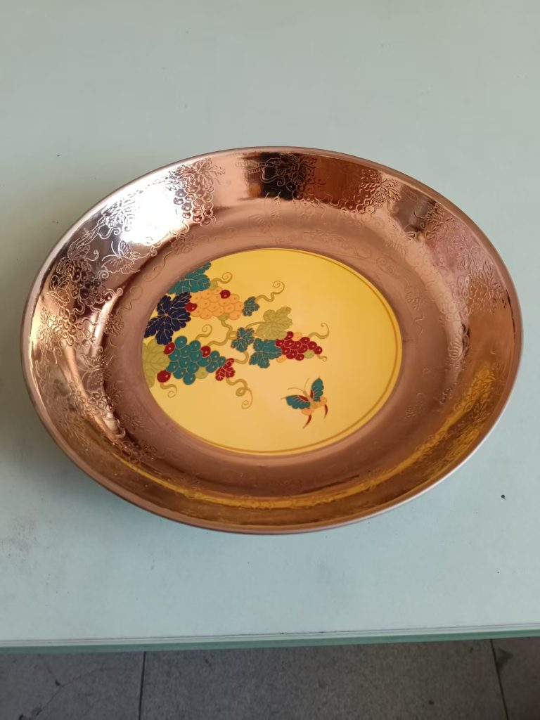 图片[1]-成化年制《釉上彩描金瓷盘》-嘉城艺术交易平台