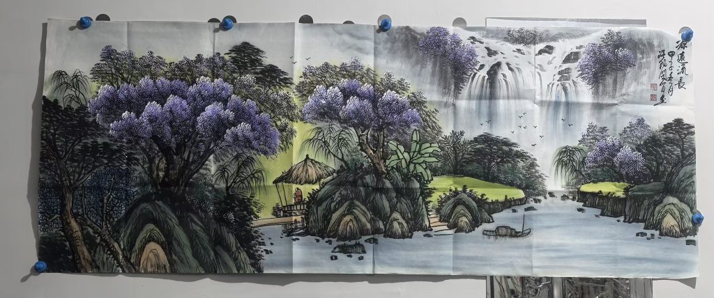 图片[1]-关山月《源远流长》-嘉城艺术交易平台