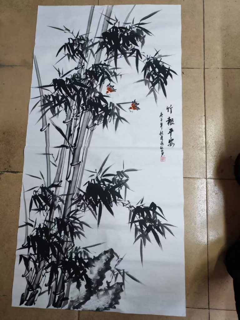 图片[1]-张海秋《竹报平安》-嘉城艺术交易平台