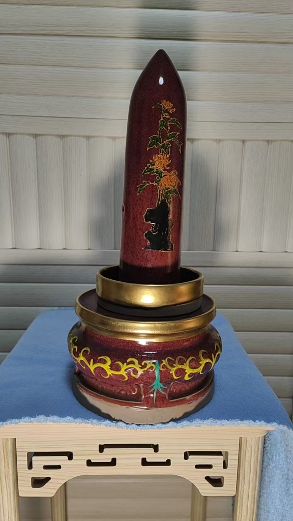 图片[1]-宋钧瓷《玫瑰紫玉春(夜光)转心瓶》-嘉城艺术交易平台