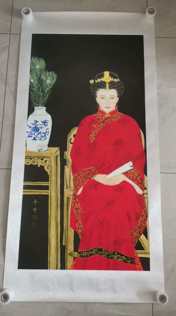 图片[1]-崔景哲《中国红-人物图》-嘉城艺术交易平台