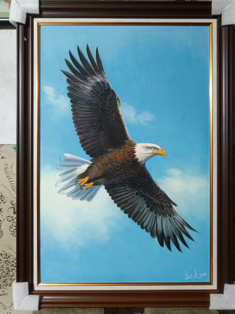 图片[1]-吴子逸《雄鹰》油画-嘉城艺术交易平台