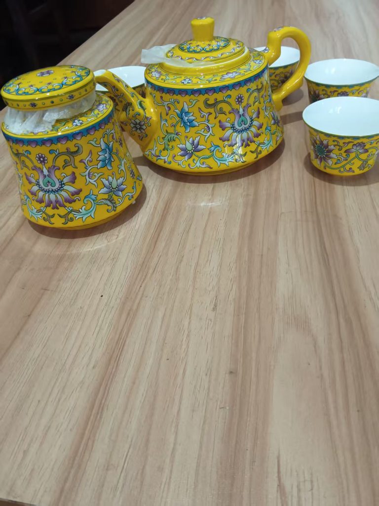图片[1]-易查理《珐琅彩茶具套件》-嘉城艺术交易平台