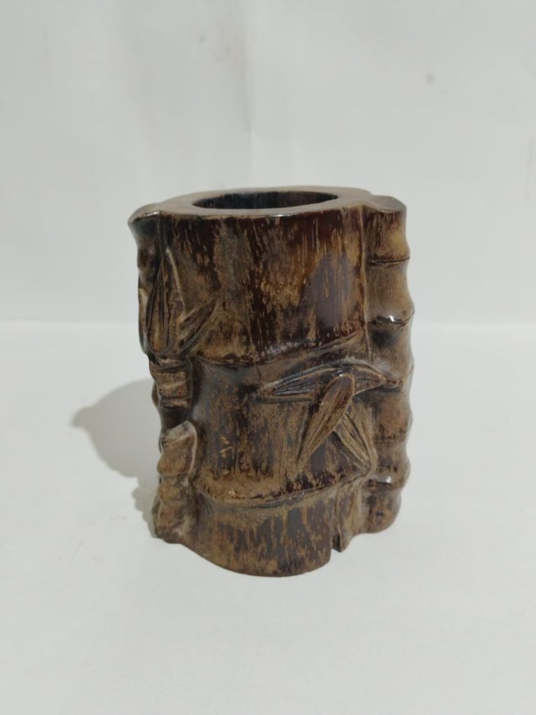 图片[1]-紫檀竹节笔筒-嘉城艺术交易平台