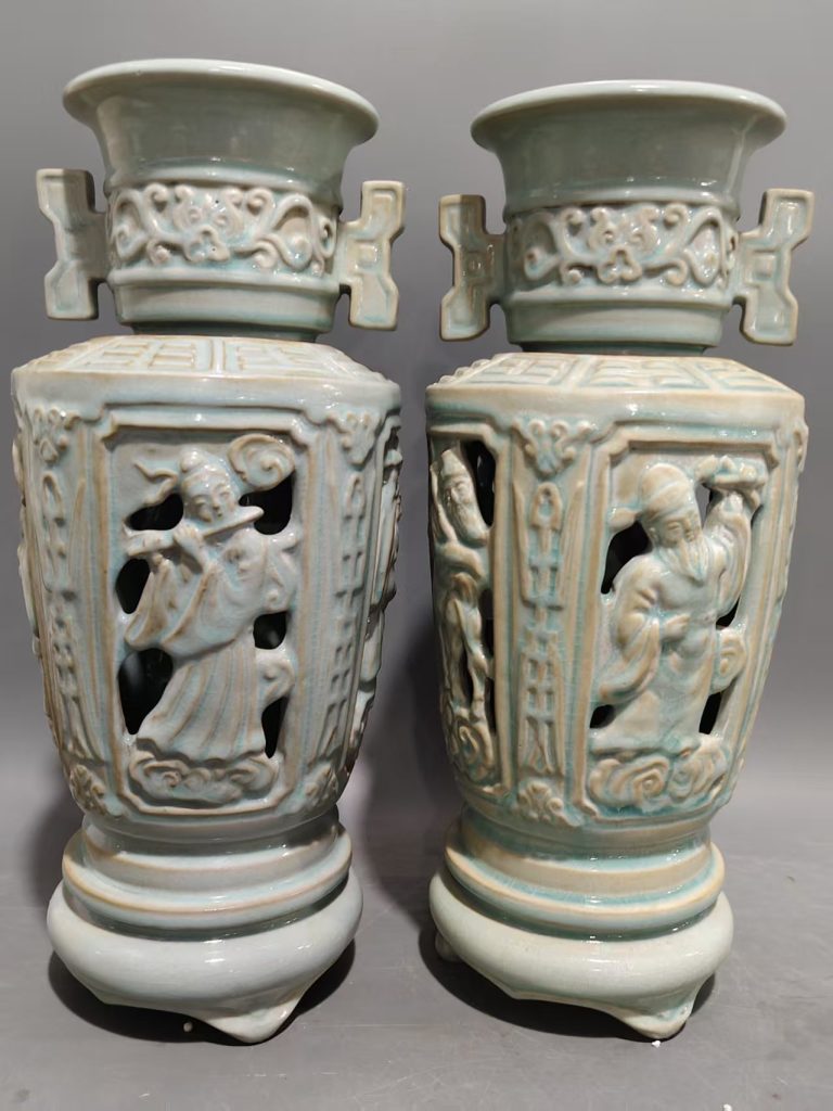 图片[1]-大宋汝窑《八仙双耳瓶》清凉寺御制-嘉城艺术交易平台