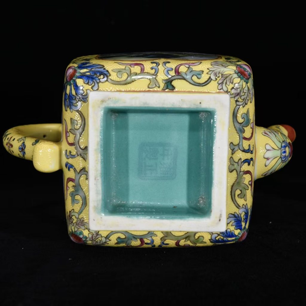 图片[2]-雍正年制《珐琅彩山水亭台楼阁纹壶》-嘉城艺术交易平台