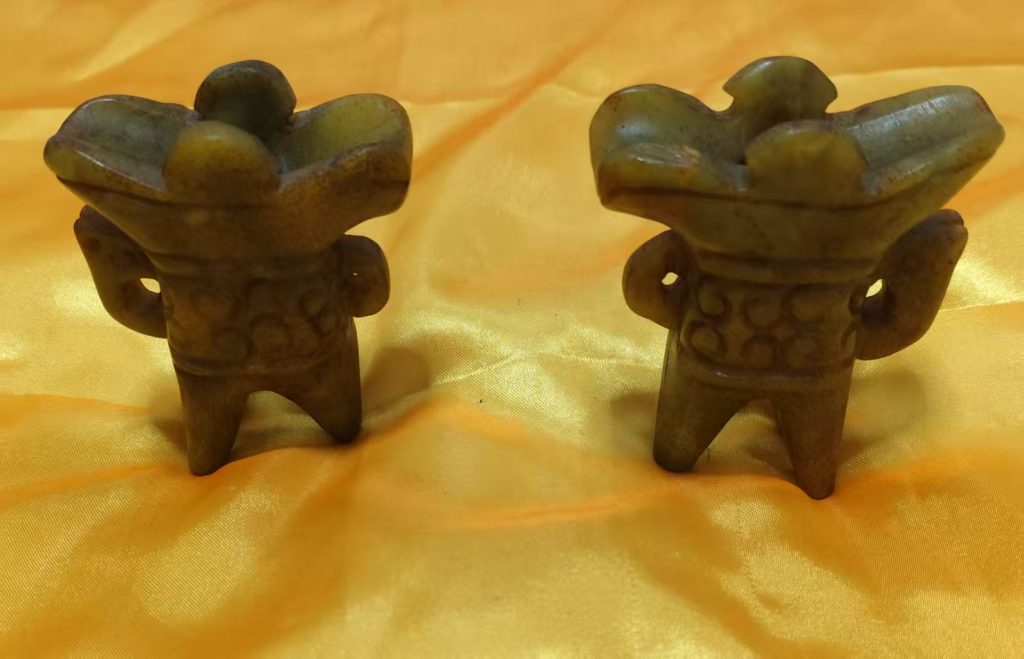 图片[2]-高古玉《三角杯》一对-嘉城艺术交易平台