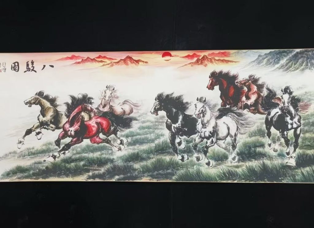 图片[1]-徐悲鸿《八骏图》-嘉城艺术交易平台