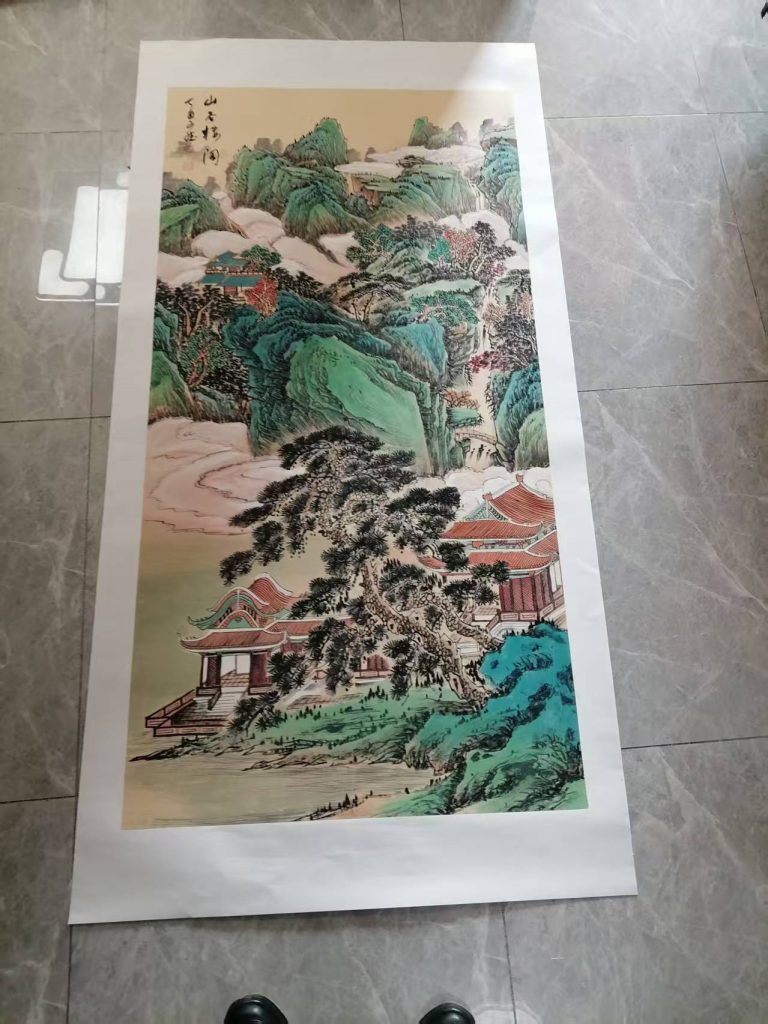 图片[1]-赵文武《山居楼阁》-嘉城艺术交易平台