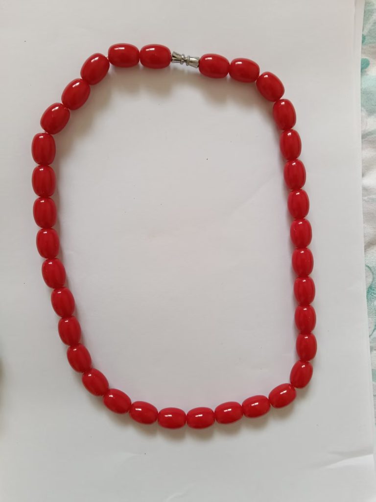 图片[1]-红玛瑙《桶珠项链》-嘉城艺术交易平台