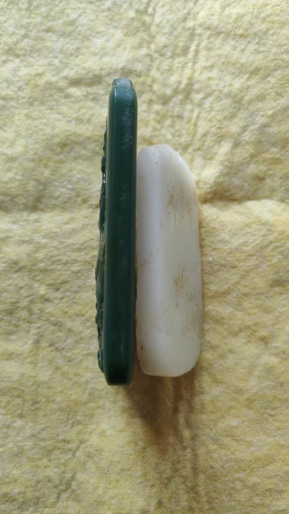 图片[3]-和田羊脂白玉山水牌、和田古玉(波菜绿)观音牌-嘉城艺术交易平台