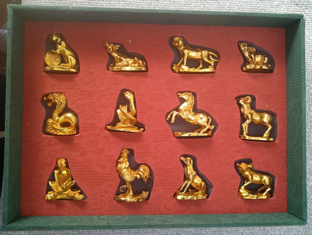 图片[1]-鎏金全套生肖摆件-嘉城艺术交易平台