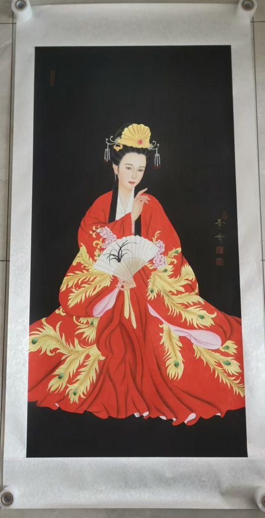 图片[1]-崔景哲《中国红-人物图》-嘉城艺术交易平台