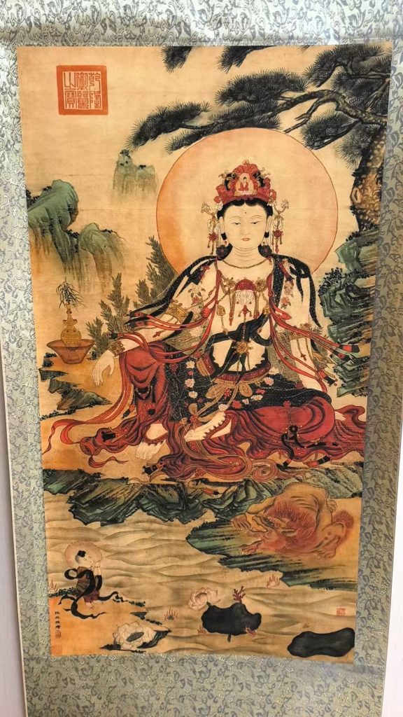 图片[1]-仇英《观音图》-嘉城艺术交易平台