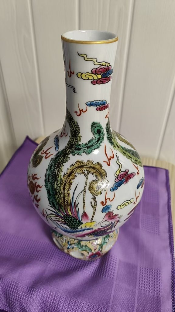 图片[2]-乾隆年制《粉彩凤凰纹转瓶》-嘉城艺术交易平台