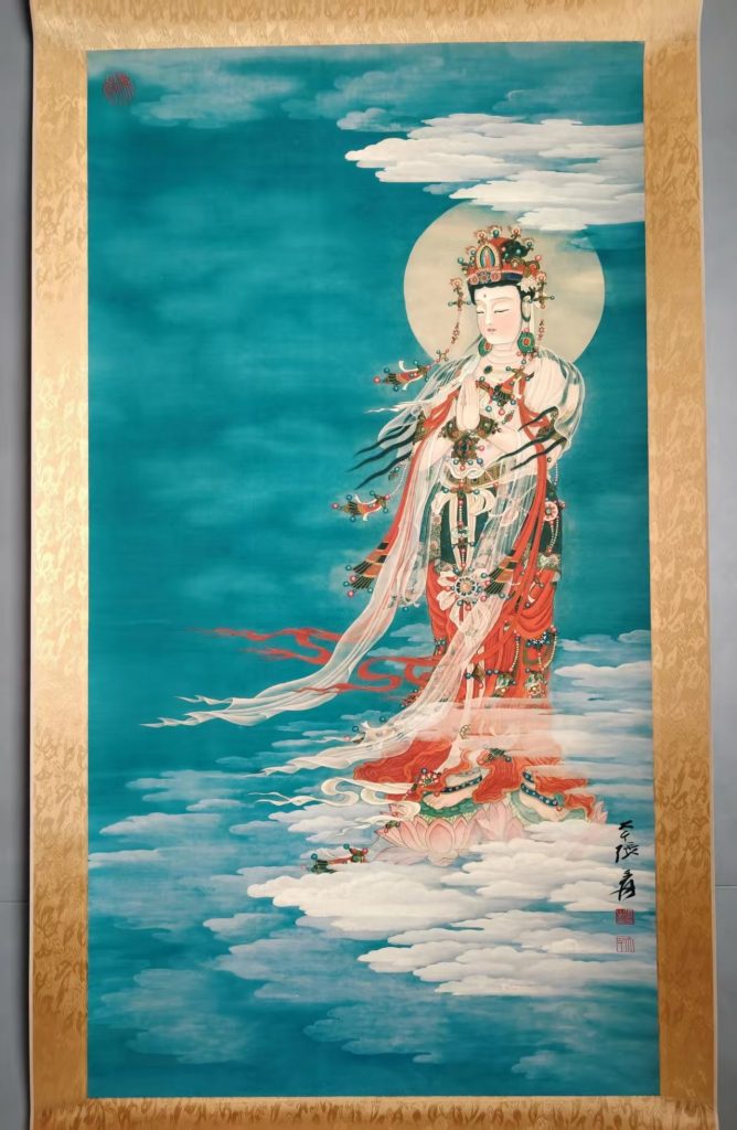 图片[1]-张大千《观音图》-嘉城艺术交易平台