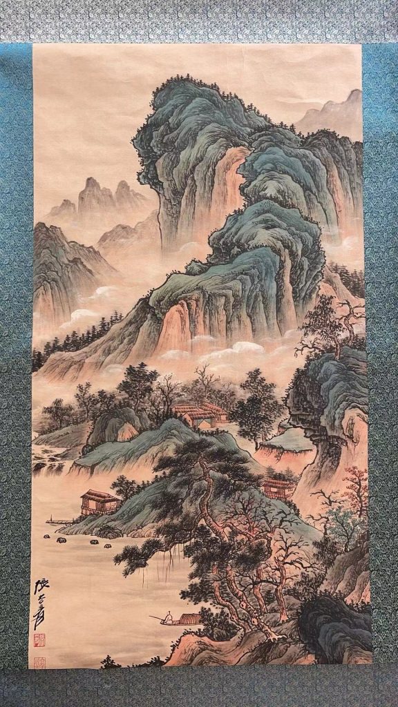 图片[1]-张大千《青峰云天》-嘉城艺术交易平台