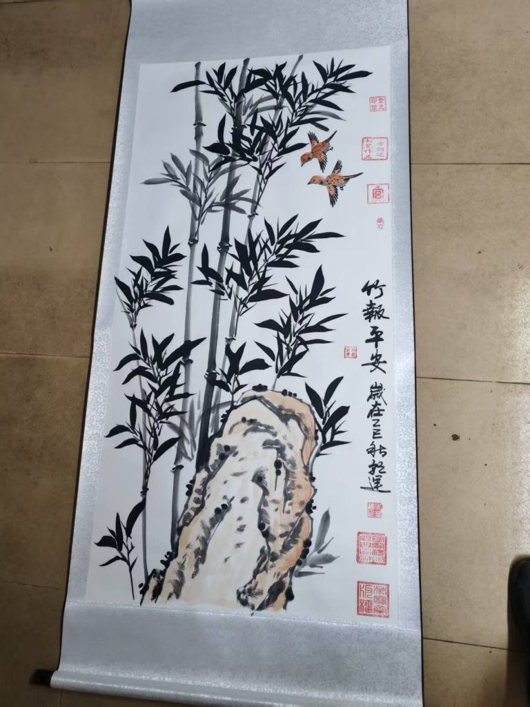 图片[1]-李朝运《竹报平安》-嘉城艺术交易平台