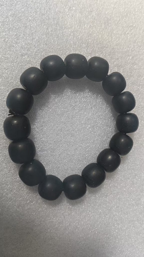 图片[1]-和田墨玉《桶珠手串》-嘉城艺术交易平台