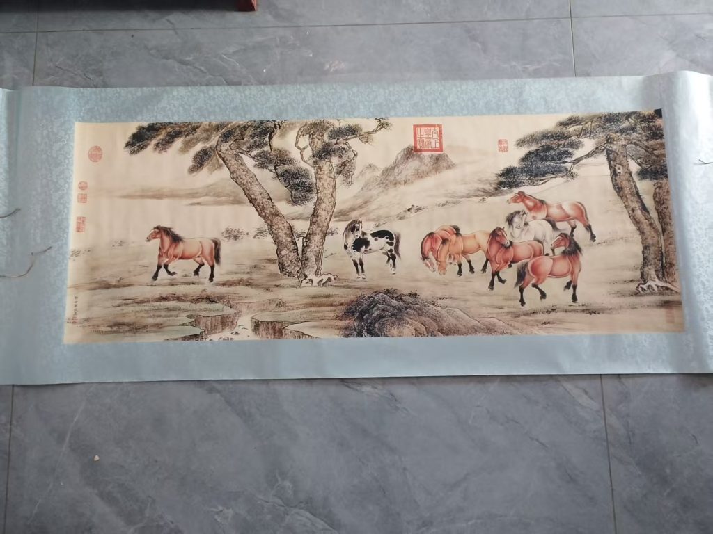 图片[1]-郎世宁《八骏图》-嘉城艺术交易平台