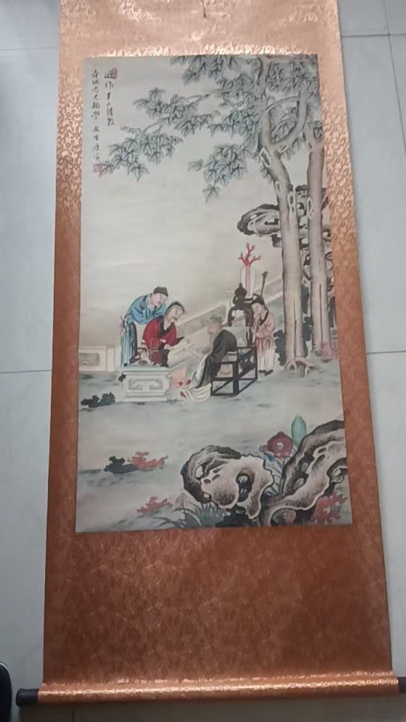 图片[1]-唐寅《贤士观画图》-嘉城艺术交易平台