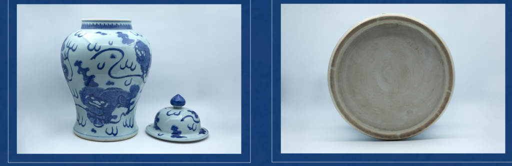 图片[1]-青花狮子将军罐-嘉城艺术交易平台