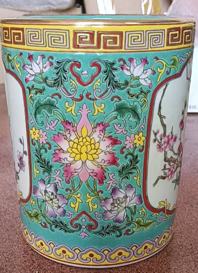 图片[2]-雍正年制《粉彩缠枝莲纹笔筒》-嘉城艺术交易平台