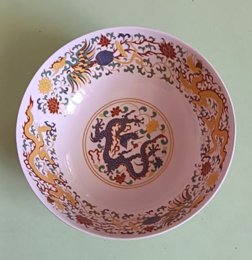 图片[2]-成化年制《描金缠枝莲龙凤纹赏碗》-嘉城艺术交易平台