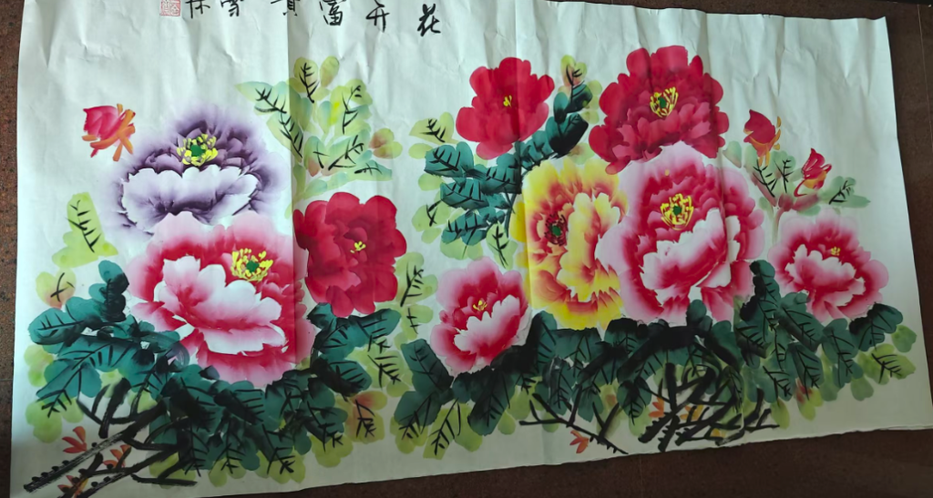 图片[1]-朱雪林《花开富贵》-嘉城艺术交易平台