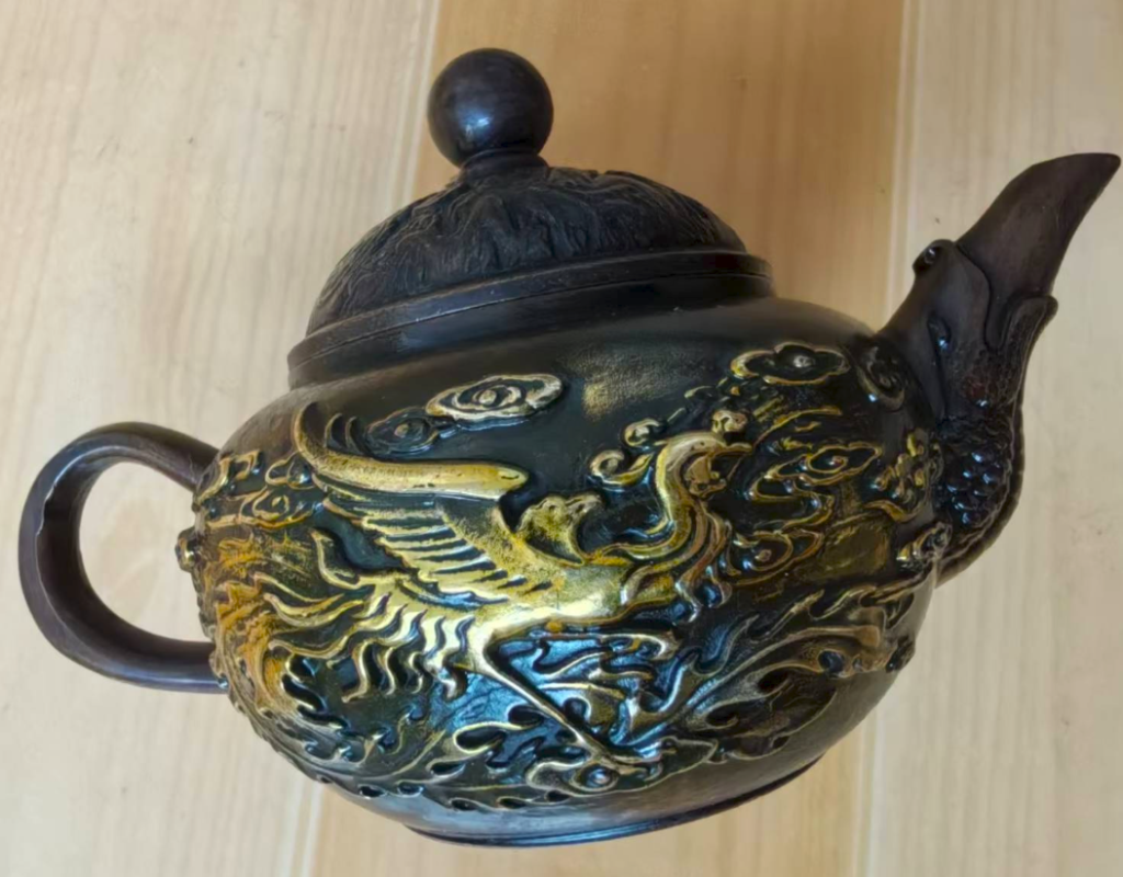 图片[2]-乾隆年制《描金龙凤纹壶》-嘉城艺术交易平台