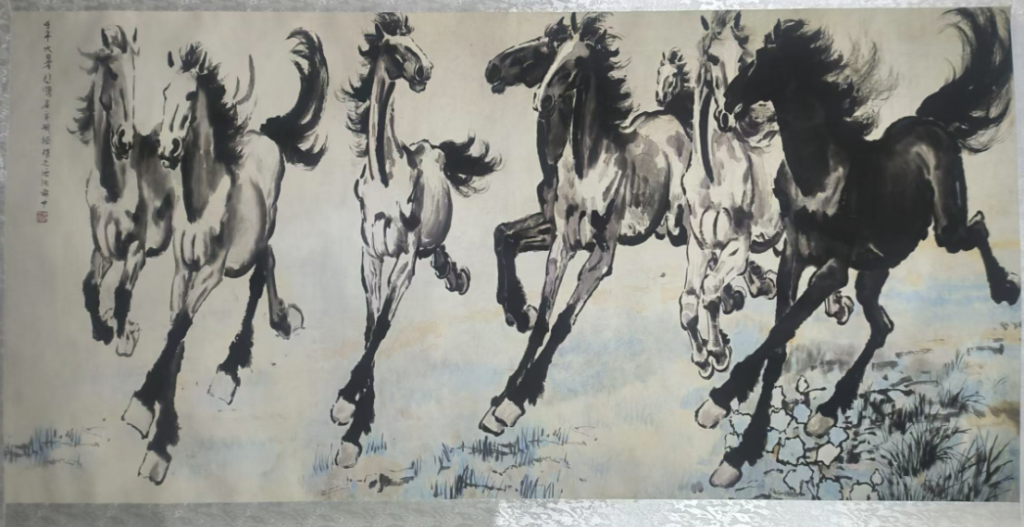 图片[1]-徐悲鸿《八骏图》-嘉城艺术交易平台