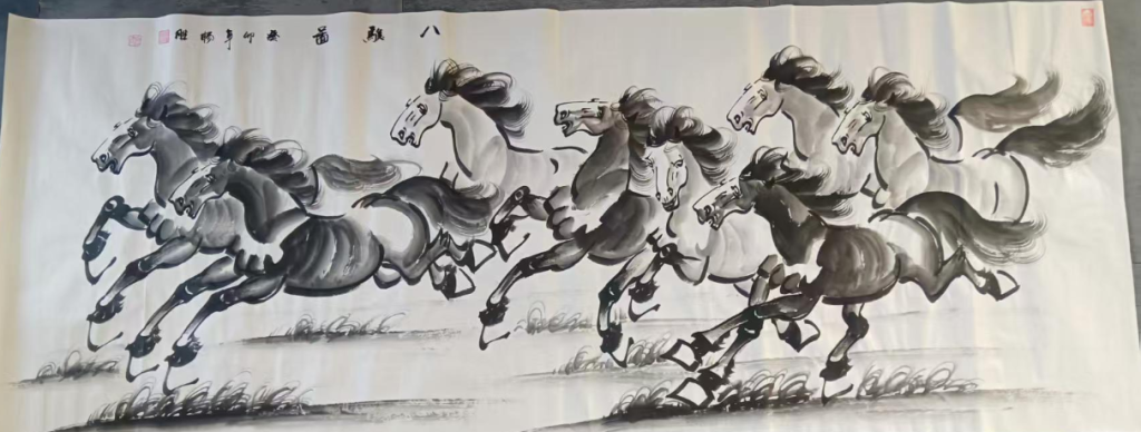 图片[1]-雷畅胜《八骏图》-嘉城艺术交易平台