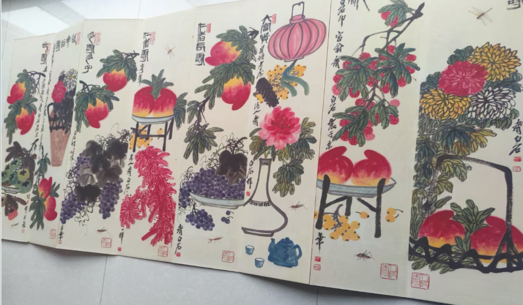 图片[1]-齐白石《延年益寿屏》-嘉城艺术交易平台