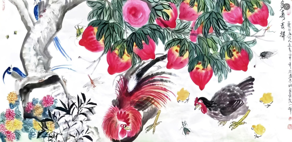 图片[1]-董长青《多寿吉祥》-嘉城艺术交易平台