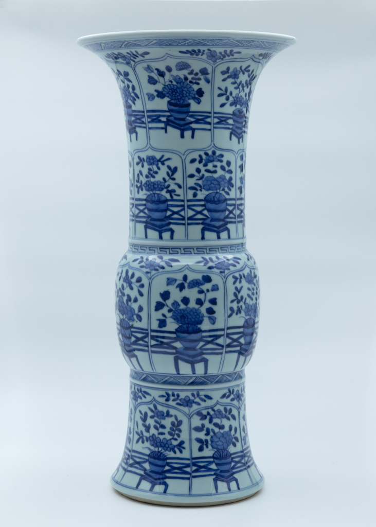 图片[1]-青花开光清供花觚-嘉城艺术交易平台