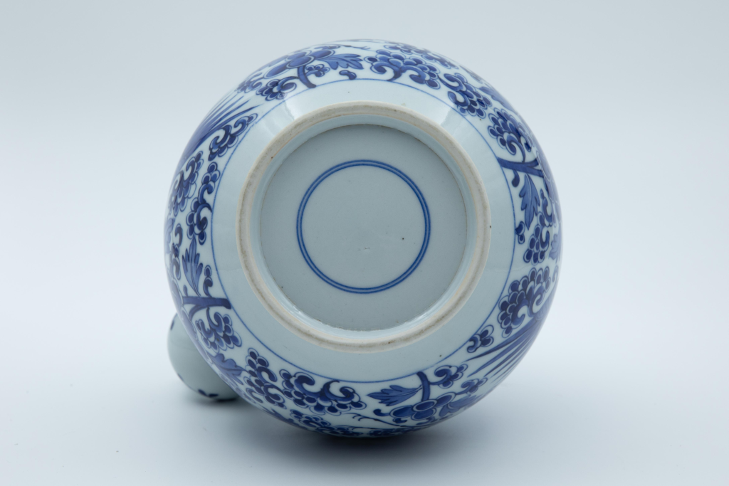 图片[3]-青花凤穿牡丹净瓶-嘉城艺术交易平台