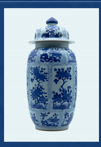 图片[1]-青花四季花卉将军罐-嘉城艺术交易平台