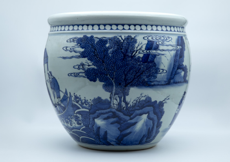 图片[2]-青花刀马人物罐-嘉城艺术交易平台