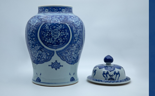 图片[2]-青花缠枝花卉将军罐-嘉城艺术交易平台