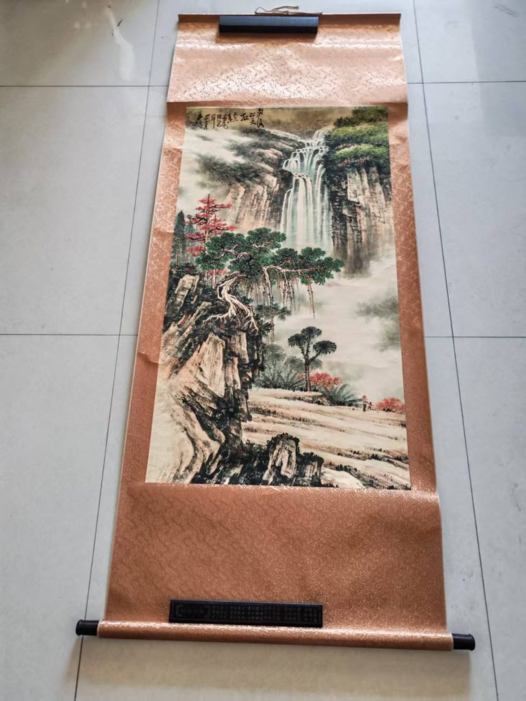 图片[1]-关山月《飞瀑图》-嘉城艺术交易平台