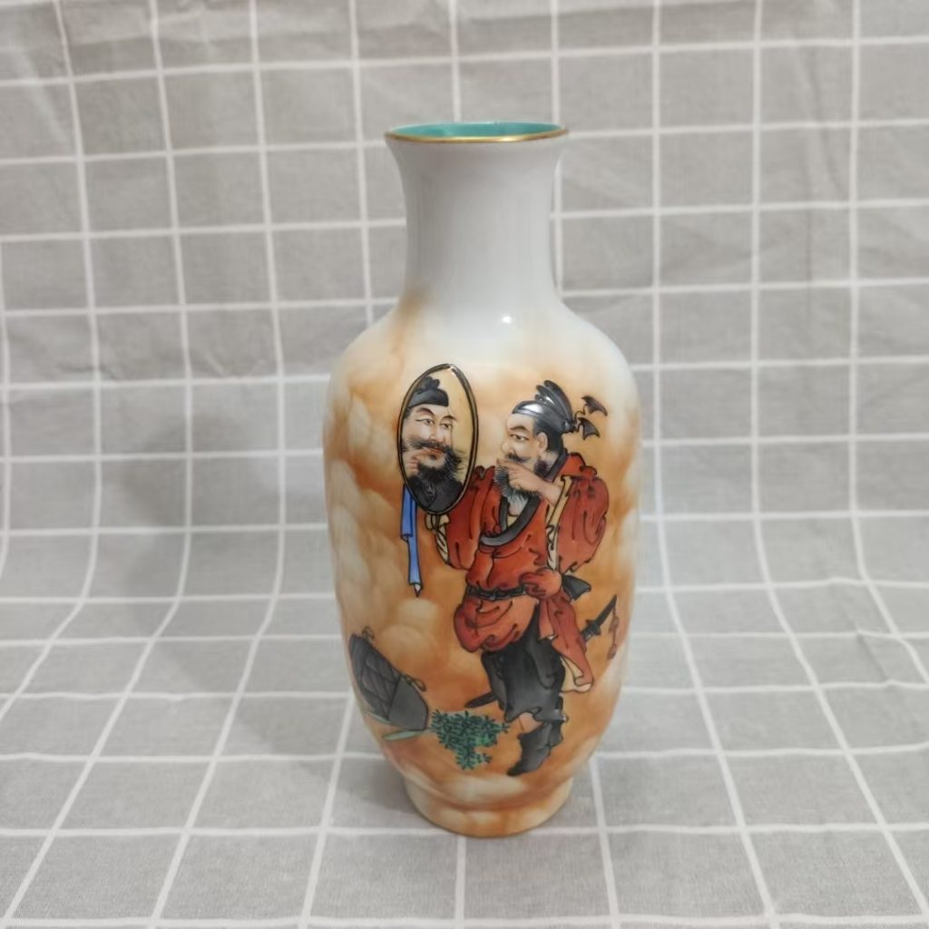 图片[1]-乾隆年制《粉彩人物故事纹赏瓶》-嘉城艺术交易平台