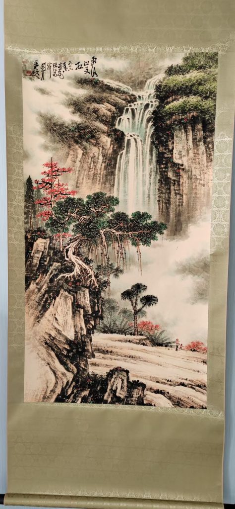 图片[1]-关山月《连天川瀑》-嘉城艺术交易平台