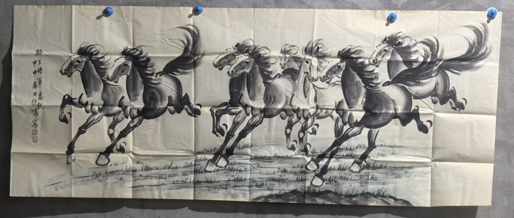 图片[1]-徐悲鸿《八骏图》-嘉城艺术交易平台